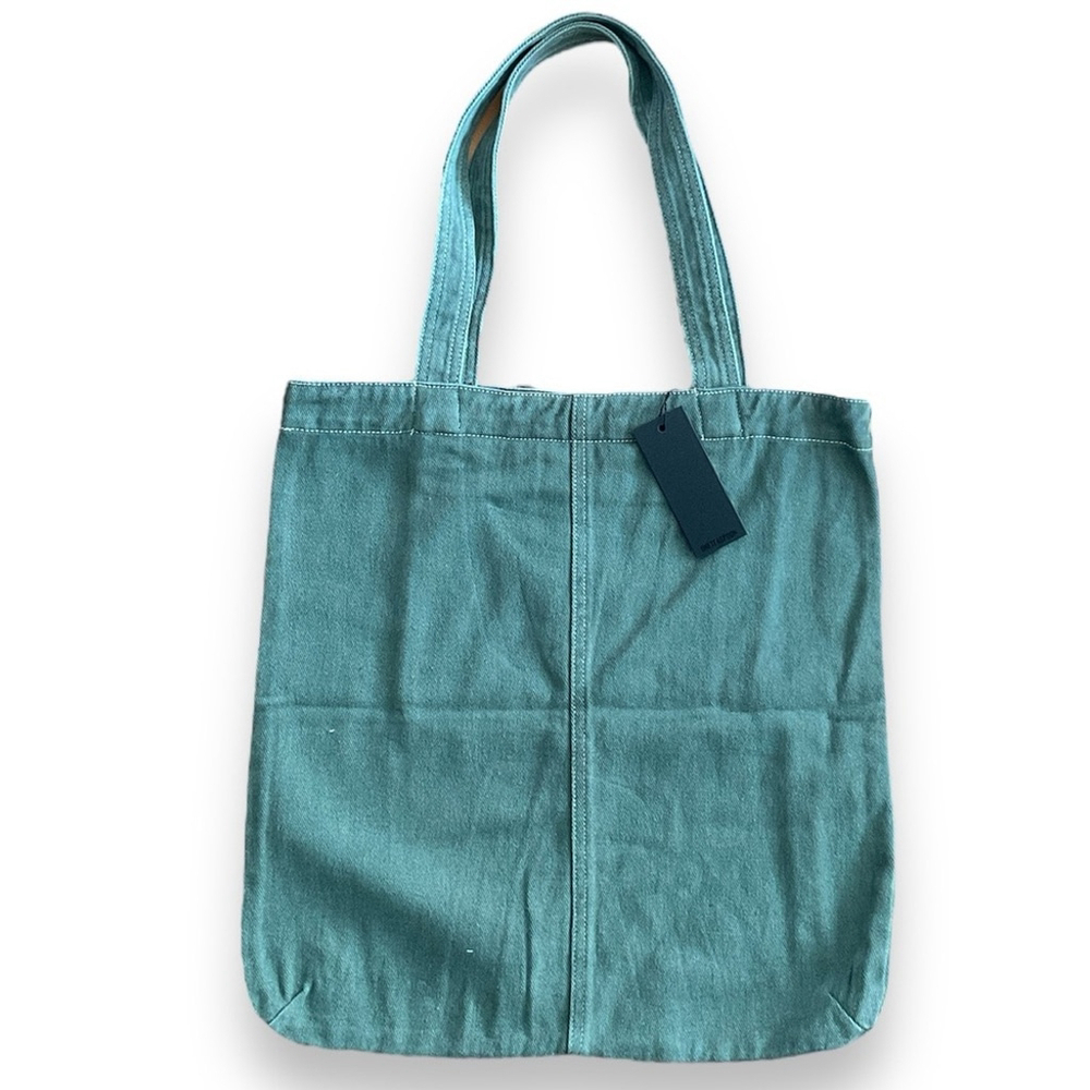 One Teaspoon Green Super Khaki Harlo Den Vintage Denim Jean Tote Shoulder Bag - Picture 2 of 5